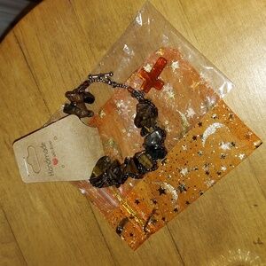 Chip Chunky Tiger Eye Gemstone Kumihimo Bracelet.